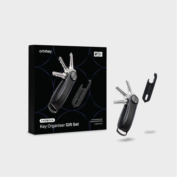 ​Orbitkey - Gift Set - Key Organiser Pro + Multitool V2 - Black / Gadgets