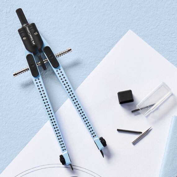 Faber-Castell - Compass - Quick set Grip, Sky (174074) / Toys |  Techbox