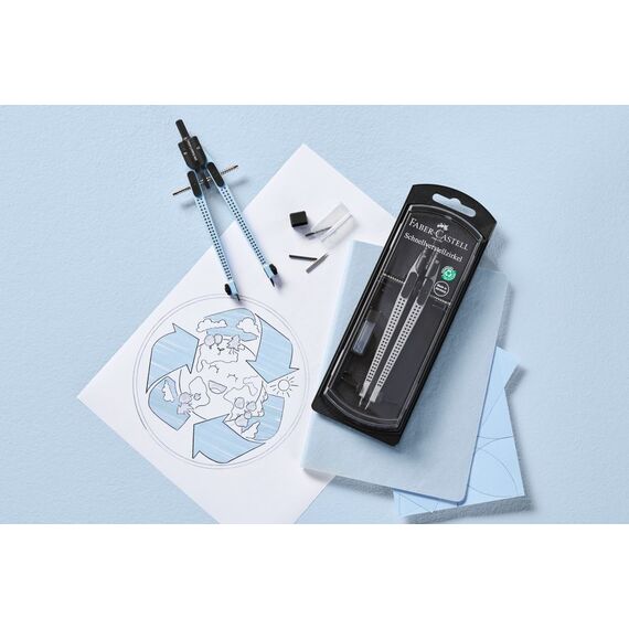 Faber-Castell - Compass - Quick set Grip, Sky (174074) / Toys |  Techbox