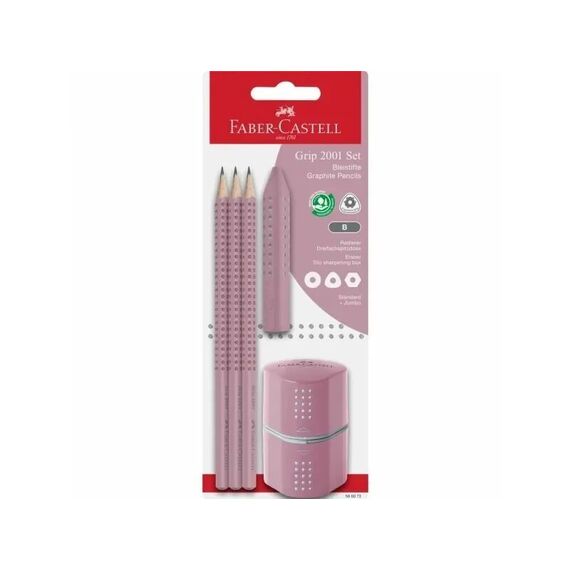 Faber-Castell - Grip 2001 set - Rose Shadows blister card (580073) / Toys |  Techbox