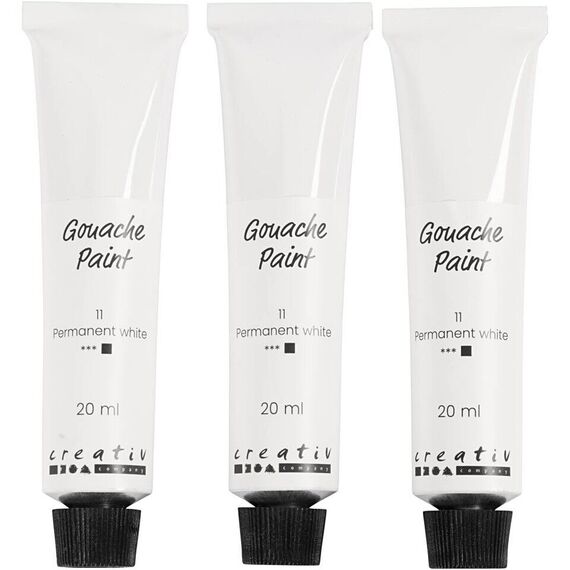 Gouache Paint - white - 3x20 ml (35640) / Toys