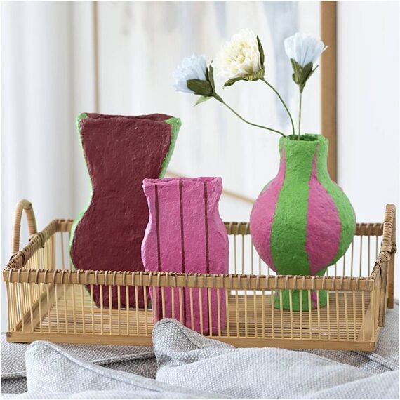 Maxi Craft Kit Modelling - Papier-mâché pulp vases - assorted colours (977837) / Toys
