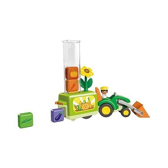 Playmobil - Junior: Tractor with Load and Drop Planter (71773) / Toys |  Techbox