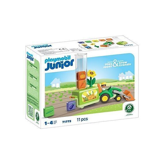 Playmobil - Junior: Tractor with Load and Drop Planter (71773) / Toys |  Techbox
