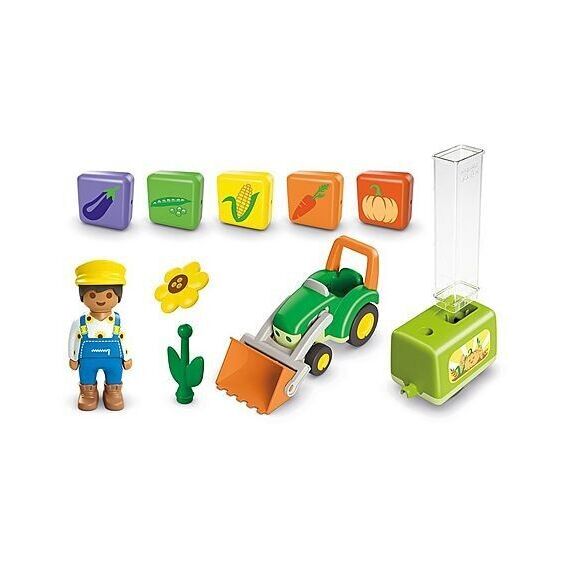 Playmobil - Junior: Tractor with Load and Drop Planter (71773) / Toys |  Techbox