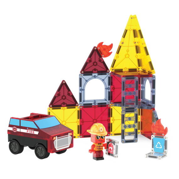 Magna-Tiles - Fire Rescue™ 27 Piece Set (90360) / Toys