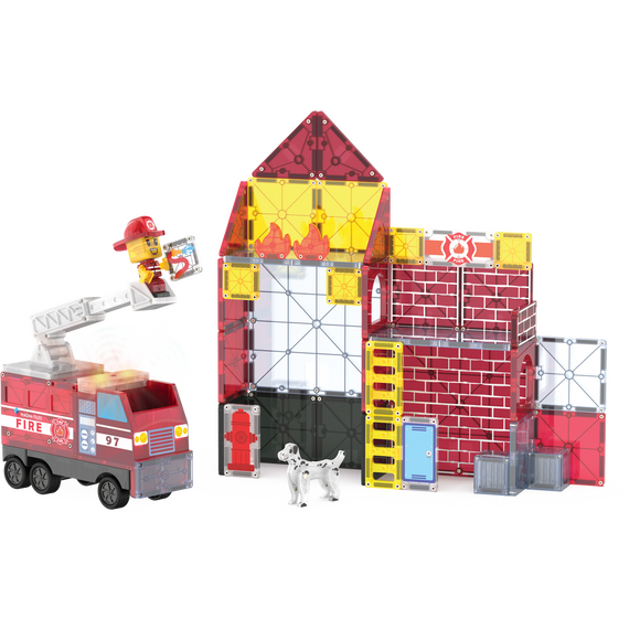 Magna Tiles - Fire Station™ 50 Piece Set (90359) / Toys