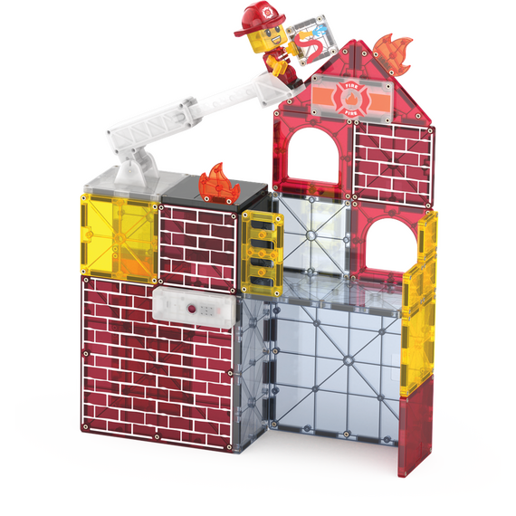 Magna Tiles - Fire Station™ 50 Piece Set (90359) / Toys