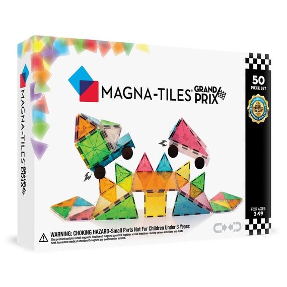 Magna-Tiles - Grand Prix Frost 50 Piece Set (90257) / Toys
