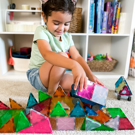 Magna-Tiles - Grand Prix Frost 50 Piece Set (90257) / Toys