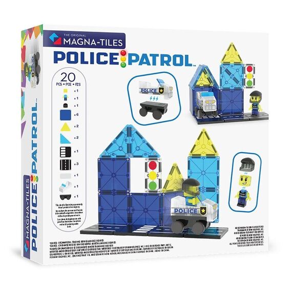 Magna Tiles - Police Patrol™ 20 Piece Set (90353) / Toys