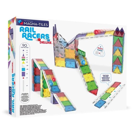Magna Tiles - Rail Racers Deluxe™ 90 Piece Set (90361) / Toys