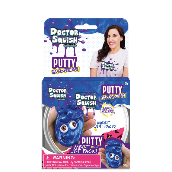 Doctor Squish - Jet Pack (Dark Blue) - Putty Buddies 50g / Toys