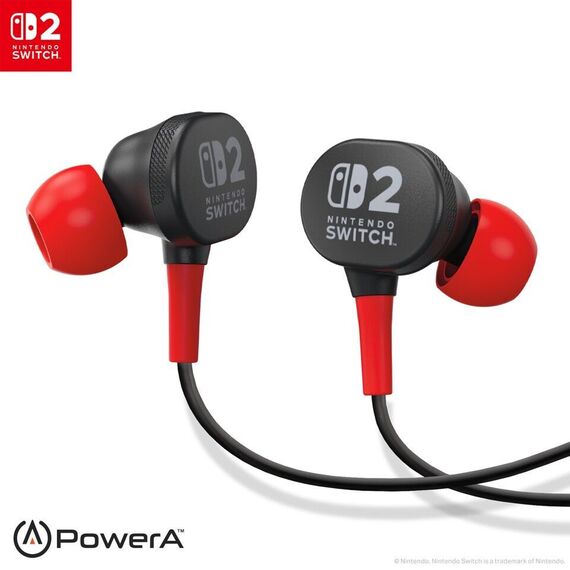 PowerA Wired Earbuds for Nintendo Switch 2- Black / Nintendo Switch 2 - Nintendo Switch 2 Accessories - Accessories for Consoles - Techbox