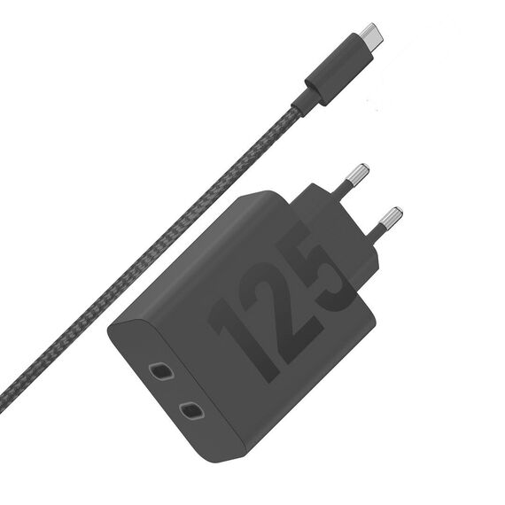 Motorola TurboPower 125W Duo Charger Universal Black AC Fast charging Indoor - Travel Chargers - Smartphone Chargers - Techbox