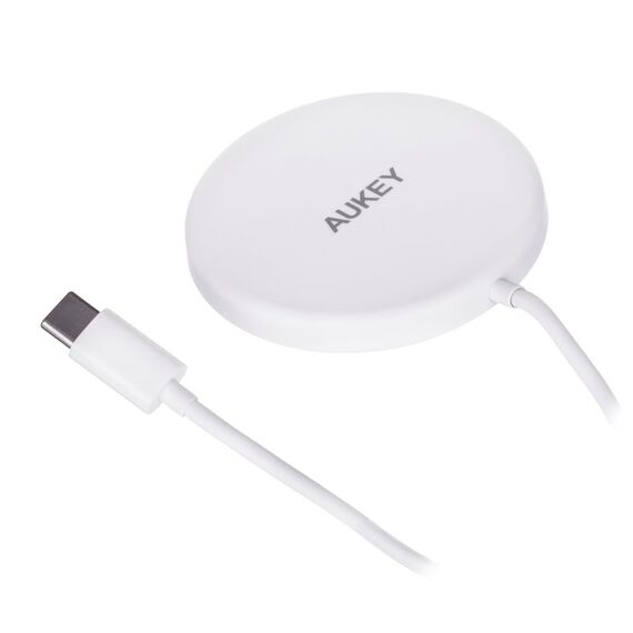 AUEKY Aircore Magnetic LC-A1 Wireless magnetic charger QI USB-C 15W White | Techbox