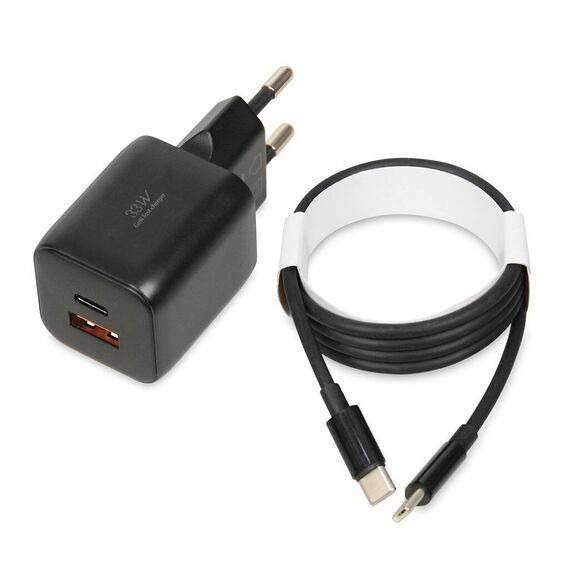 iBOX C-42 GaN PD33W Wall charger, Black - Travel Chargers - Smartphone Chargers - Techbox