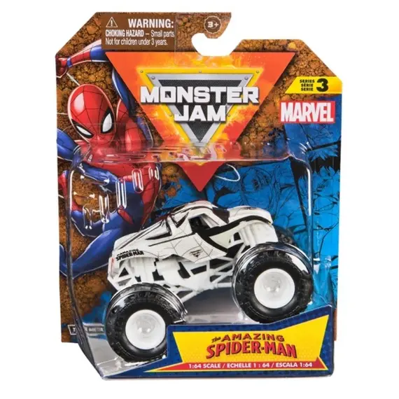 Monster Jam - 1:64 Marvel Single Packs - The Amazing Spiderman / Toys