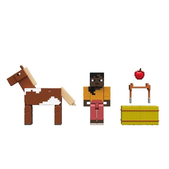 MINECRAFT CORE FIGURE 2-PACK - Stable Master Makena & Horse / Toys