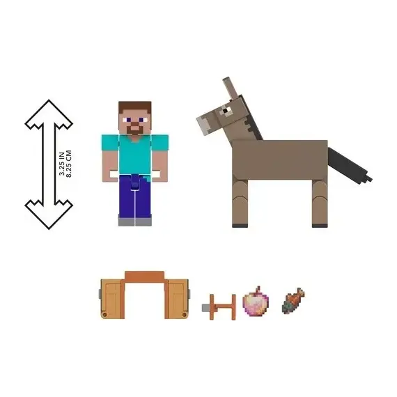 MINECRAFT CORE FIGURE 2-PACK - Steve & Donkey / Toys
