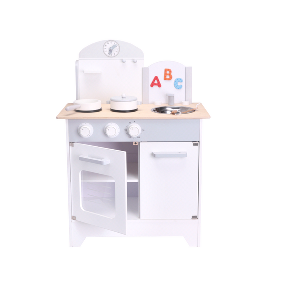 Small Wood - Play Kitchen - Grey (L40193) / Toys
