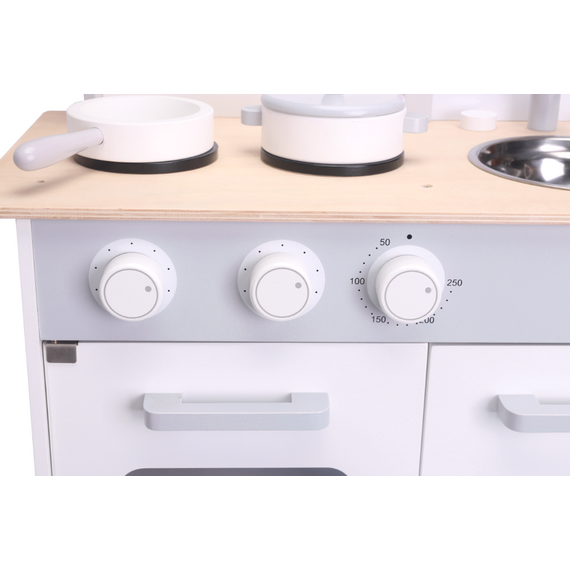 Small Wood - Play Kitchen - Grey (L40193) / Toys