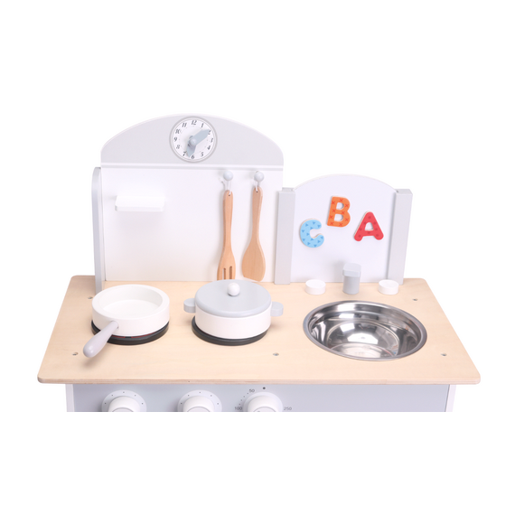 Small Wood - Play Kitchen - Grey (L40193) / Toys