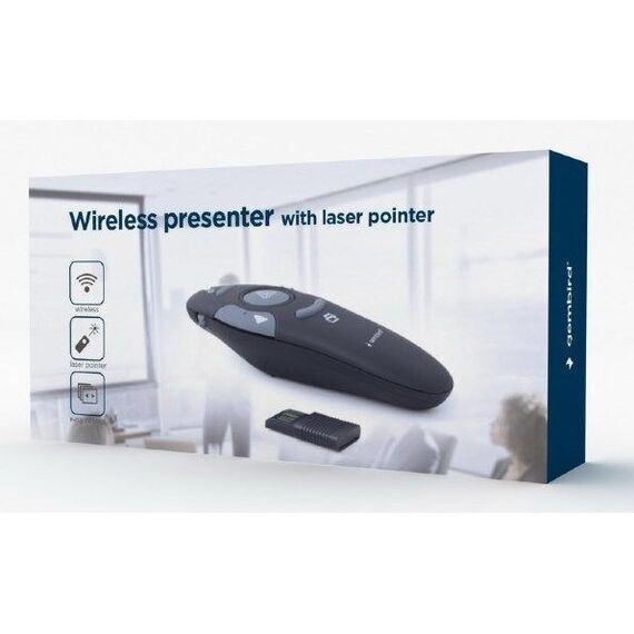 Gembird WP-L-11 wireless presenter RF Black | Techbox