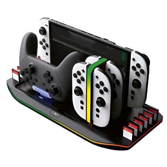 Nacon - Charging Station XL til Nintendo Switch II – Oplad 4 Joy-Con / Nintendo Switch 2 - Nintendo Switch 2 Accessories - Accessories for Consoles - Techbox