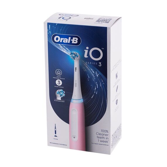 Oral-B IOSERIES3ICE rotary-pulsating electric toothbrush for adults pink | Techbox