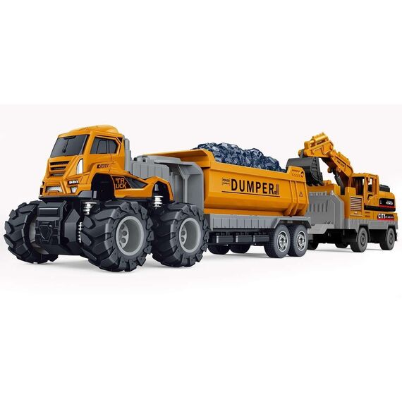KLX - Die-cast dumper w/hangers, excavator & friction (534676) / Toys