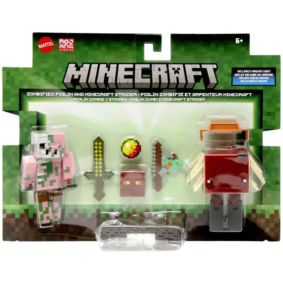 MINECRAFT CORE FIGURE 2-PACK -Zombified Piglin & Minecraft Strider / Toys