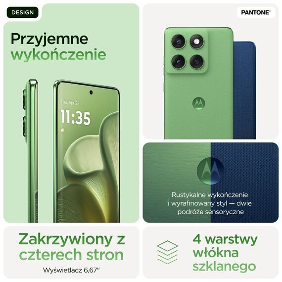 Motorola edge 60 16.9 cm (6.67") Dual SIM Android 15 5G USB Type-C 12 GB 256 GB 5200 mAh Green - Smartphones - Smartphones - Techbox