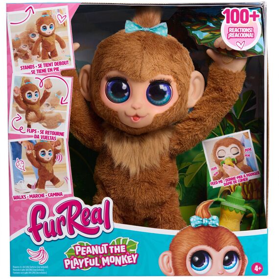 FurReal Peanut playful monkey Interactive plush toy |  Techbox