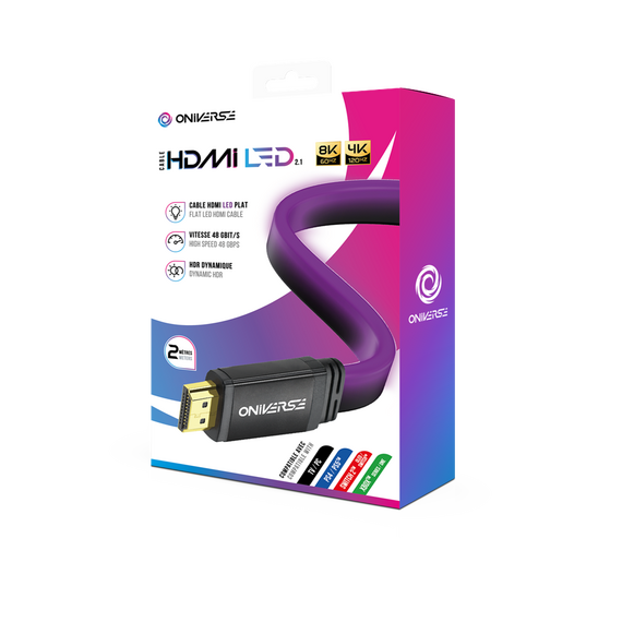 Oniverse Hdmi Led Cable 8K - Purple / PlayStation 5 | Techbox
