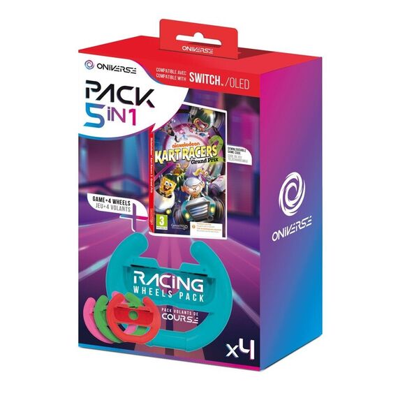 Oniverse Nsw Bundle Ciab Nickelodeon Kart Racers 2: Grand Prix  + 4 Wheels / Nintendo Switch