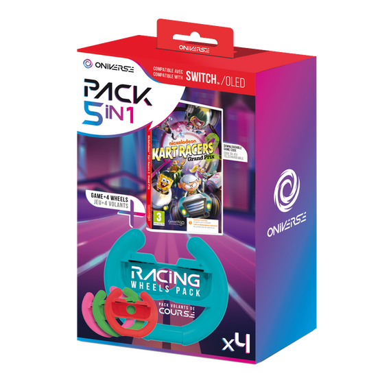 Oniverse Nsw Bundle Ciab Nickelodeon Kart Racers 2: Grand Prix  + 4 Wheels / Nintendo Switch