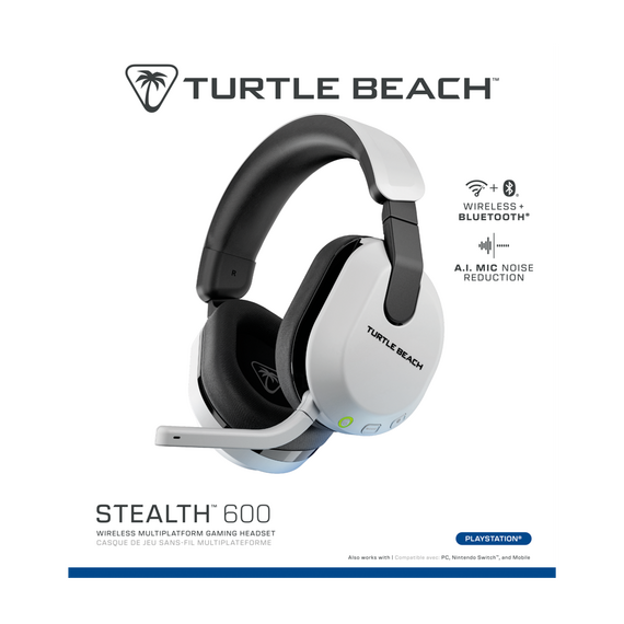 Turtle Beach Stealth 600 GEN3 Wireless Headset - White / PlayStation 4 | Techbox