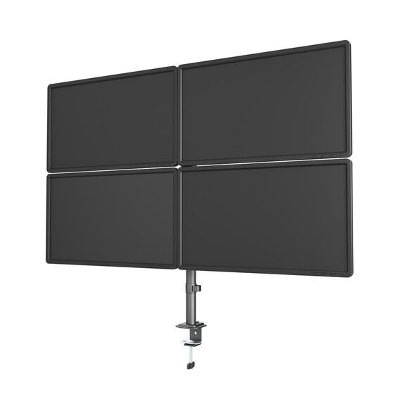Gembird MA-D4-01 Adjustable desk 4-display mounting arm (rotate, tilt, swivel), 13”-32”, up to 10kg per screen | Techbox