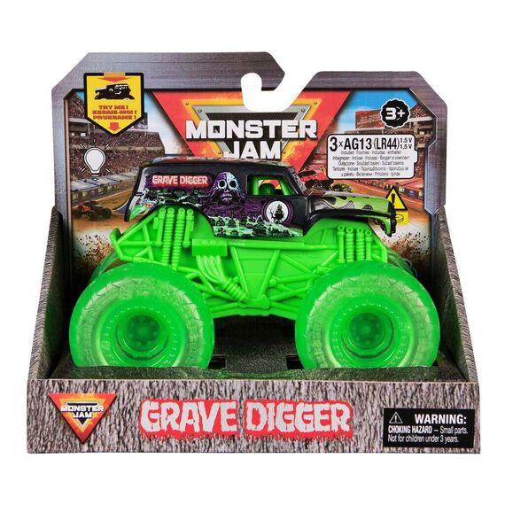 Monster Jam 1:43 Light Up Wheels Truck - Grave Digger / Toys