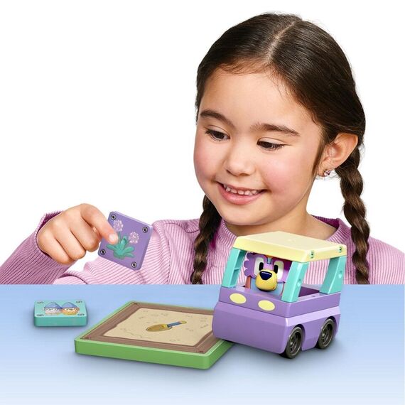 Tile Town - Bluey Magnetiske Mini Legesæt - Granny Janet  Tile Set / Toys