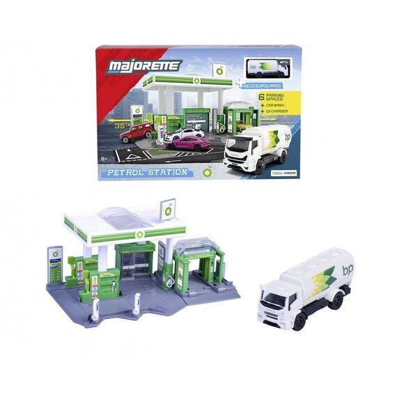Majorette - Petrol Station BP + 1 Vehicle (8502006001) / Toys