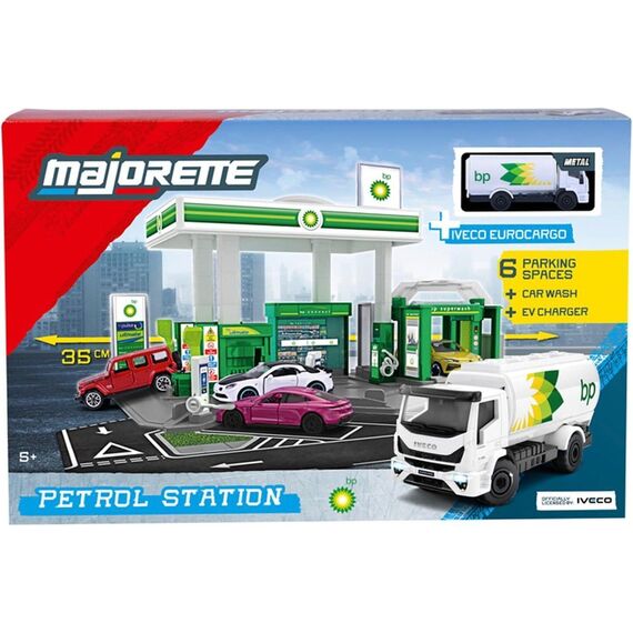 Majorette - Petrol Station BP + 1 Vehicle (8502006001) / Toys