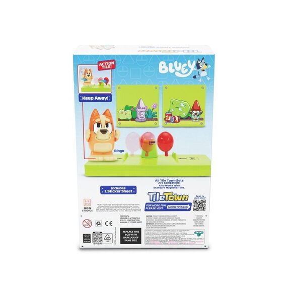 Tile Town -Bluey Magnetiske Mini Legesæt - Keepy Uppy Bingo Tile Set / Toys