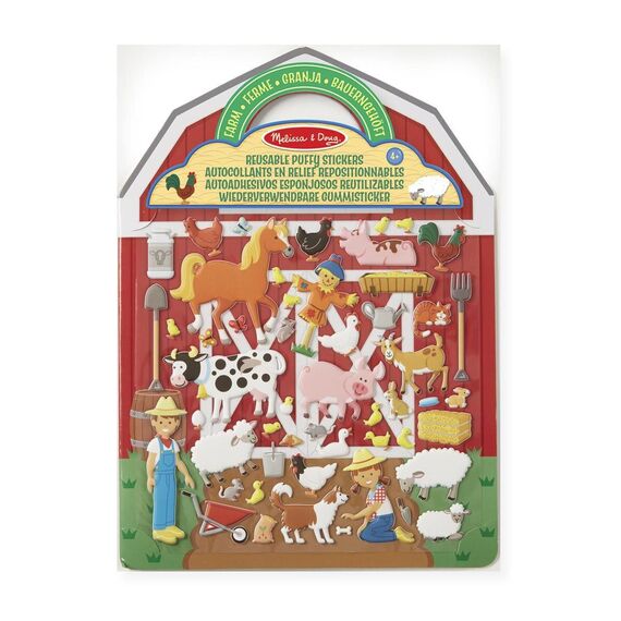 Melissa & Doug - Reusable Puffy Stickers Playset Farm (806034) / Toys