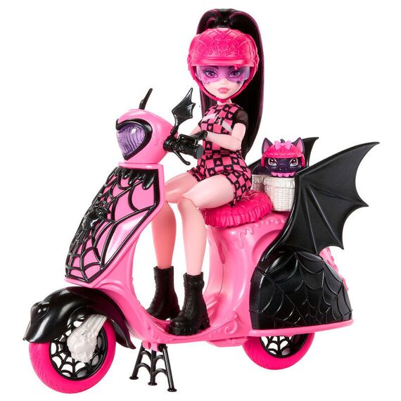 Monster High Draculaura + Scooter doll