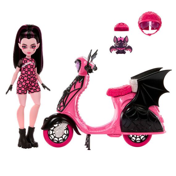 Monster High Draculaura + Scooter doll
