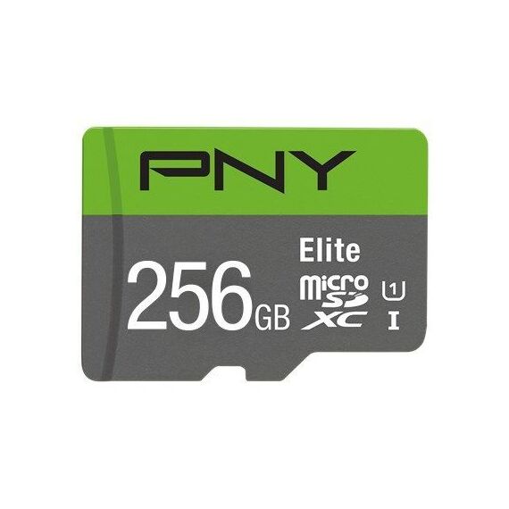 PNY Elite 256 GB MicroSDXC UHS-I Class 10 - Memory Cards - Smartphones - Techbox