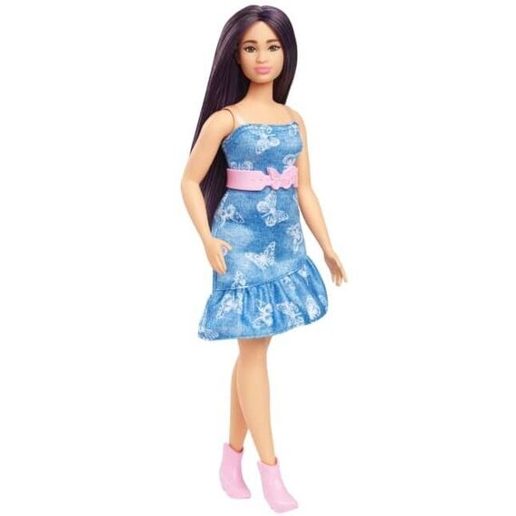 Barbie - Fashionista Doll,  Denim Butterfly Dress (HyT89) / Toys