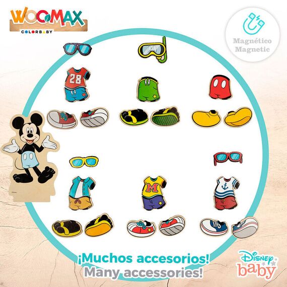 Disney Minnie dresses wooden magnetic set